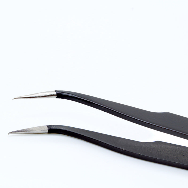 10 model metal anti-static bending straight tip tweezers precision welding  electronic ESD tweezers for soldering smd tool set