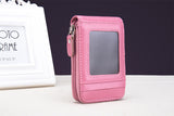Men Genuine Leather Wallet Credit Card Holder Rfid Blocking Zipper Pocket New Carteira Business Card Holder Tarjetero Clutch Bag