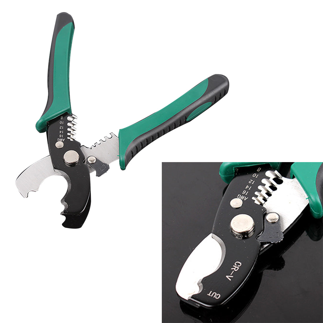 Hand Tools 8" Wire Stripper Cable Cutting Scissor Stripping Pliers Cutter 1.6-4.0mm Multi Tool High-carbon Steel Main image