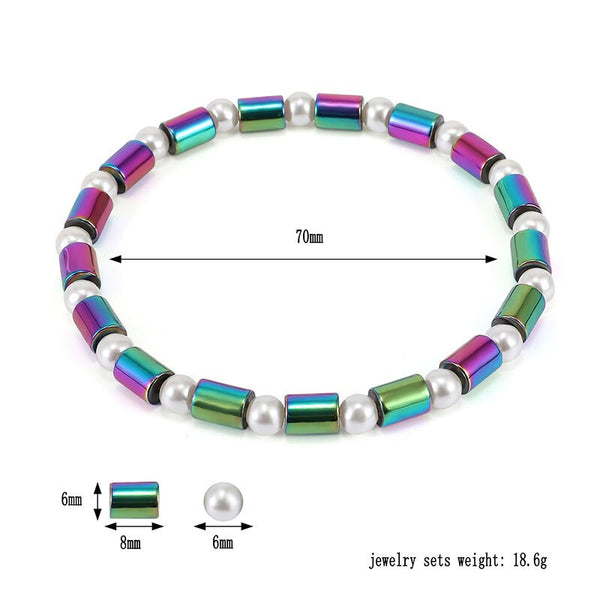 Weight Loss Magnet Anklet Colorful Stone Magnetic Therapy Bracelet Anklet Weight Loss Product Slimming Health Care jewelry