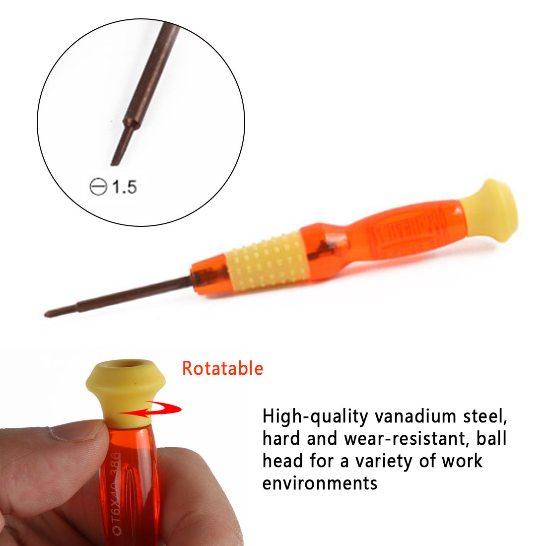 Repair Tool Kit Precision S2 Steel Magnetic Screwdriver Bits T4 -T6/0.8start/1.5/2.0 Screwdriver Opening for iPhone Camera Watch Secondary image