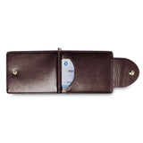 RFID Card Holder Wallet Men Short Money Clip Wallet Metal Leather Slim Male Card Organizer Minimalist Carteras Hombre Tarjetero