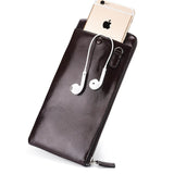 Men's Leather Wallet Classic Long Style Card Holder Male Purse Quality Zipper Large Capacity Brand Luxury Phone Wallet carteira