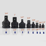 Pneumatic Socket Ratchet Converter Adapter Reducer 1/2 to 3/8 3/8 to 1/4 3/4 to 3/8 3/8 to 1/2 Car Bicycle Garage Repair Tools