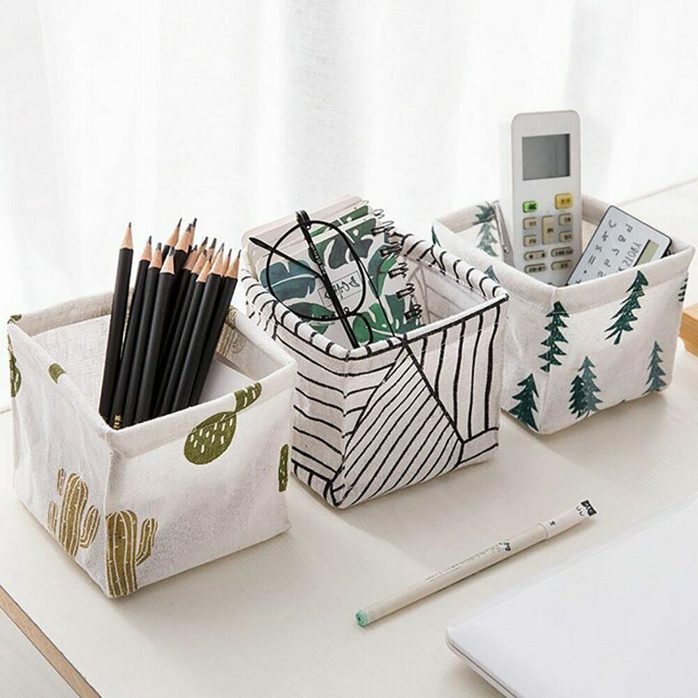 Storage Bin Closet Toy Box Container Organizer Fabric Basket For Home Office Table Ornaments New Year Gift High Quality Main image