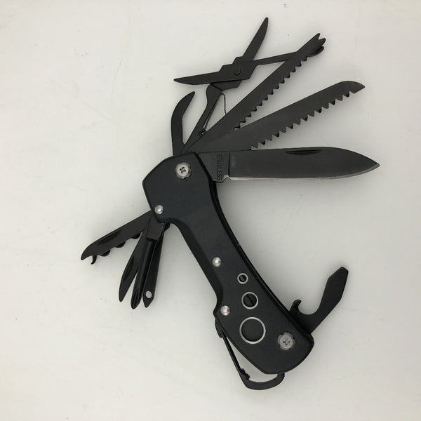 Titanium Black Multifunctional Swiss Knife Multi Purpose Army Folding Pocket Knife Outdoor Camping Survival EDC Tool