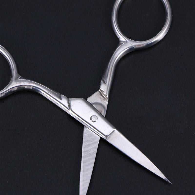 Stainless Steel Nose Hair Scissors Beard Eyebrow Facial Hairs False Eyelashes Trimmer Scissors with Sharp Edge Blades