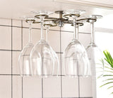 Stainless Steel Wine Rack Round Wine Glass Rack High Glass Rack Cabinet Wall Hanging Storage Box Wine Cabinet Decoration