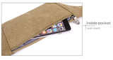 Vintage Men Casual Durable Fanny Waist Pack Male Waist Bags Belt Canvas New Hip Bum Military Bag Pouch Three Zipper Pocket