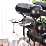 Nordic Style Vintage Wine Rack Retro Shelf Iron Wine Bottle Holder Champagne Bar Accessories Home Bars Stand For Wine Bottles