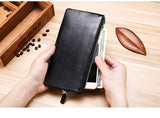 Men's Leather Wallet Classic Long Style Card Holder Male Purse Quality Zipper Large Capacity Brand Luxury Phone Wallet carteira