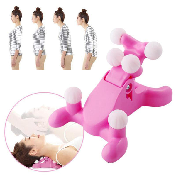 Cervical Neck Traction Massage pillow ruff support 3d neck massager Relaxation Pain Relief Back Stretching Relax Neck Massager