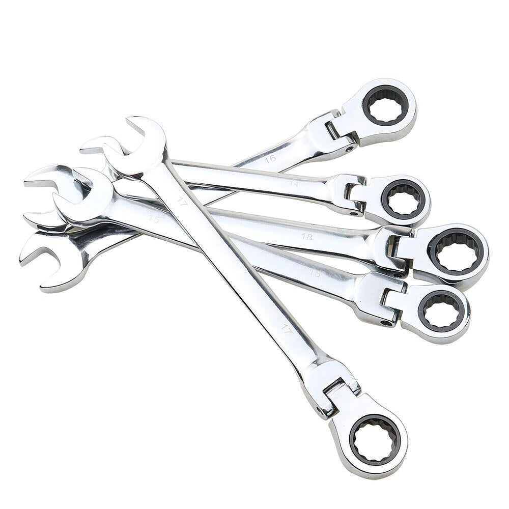 Ratchet Combination Metric Wrench Set Fine Tooth Gear Ring Torque And Socket Wrench Set Nut Tools For Repair A Set Of Wrench Secondary image