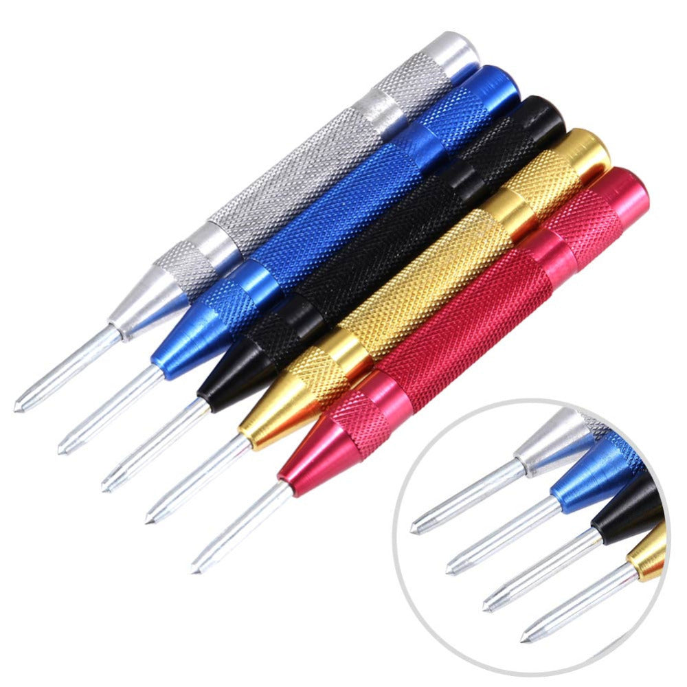 Automatic Centre Punch 5'' Automatic Center Pin Punch Strike Spring Loaded Marking Starting Holes Tool Chisel Steel
