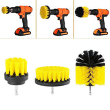 3pcs 2/3.5/4 inch Drill  Scrub Clean Brush For Leather Plastic Wooden Furniture Car Interiors Cleaning Power Scrub Power Drill