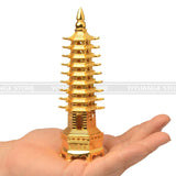 feng shui Metal 3D Model China Wenchang Pagoda Tower Crafts Statue Souvenir Home Decoration metal handicraft 13cm