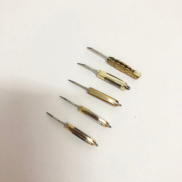 Beautiful Shell Necklace Folding Blade Knife Mini Pocket Wallet Keychain Knives Survival EDC Tool Cutter Peeler Christmas Gift