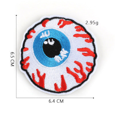 16 Pcs Mixed Iron On and Sew-On Patches For Clothing Embroidery Patch Skull Fabric Badge Stickers For Clothes Jeans Decoration Secondary image