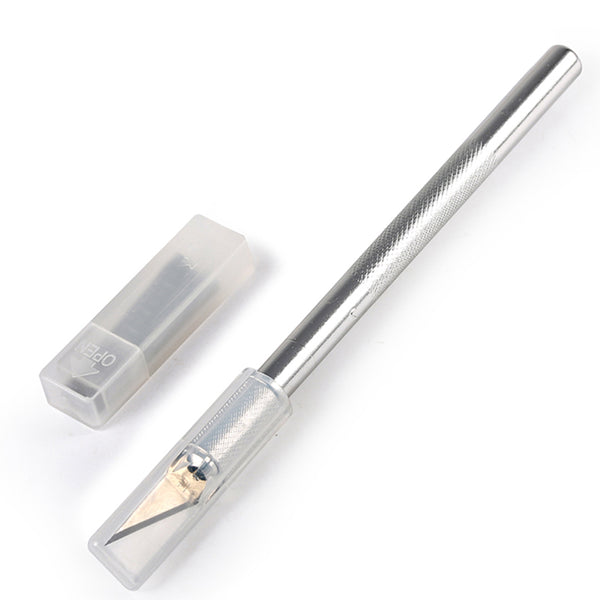 Metal Handle Scalpel 9 Blades Knife Wood Paper Cutter Craft Pen Knives Engraving Knife DIY Repair Hand Tools