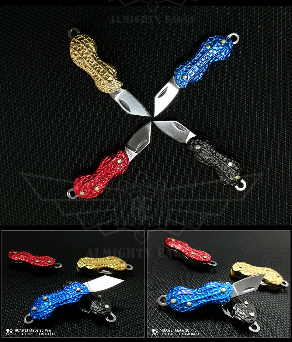 Mini Portable Knife Fold Camping Folding pocket Keychain Outdoor tool Self-defense Peanut knife EDC tool NEW