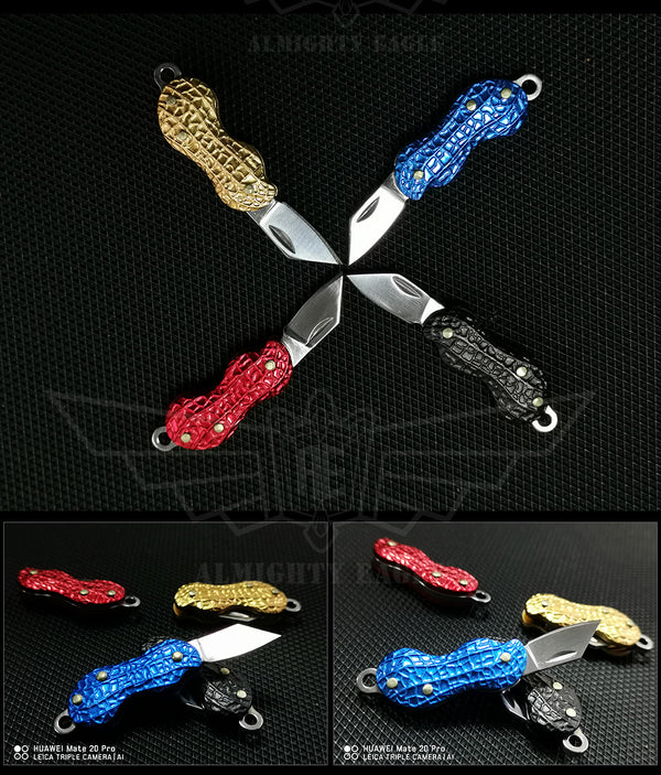 Mini Portable Knife Fold Camping Folding pocket Keychain Outdoor tool Self-defense Peanut knife EDC tool NEW
