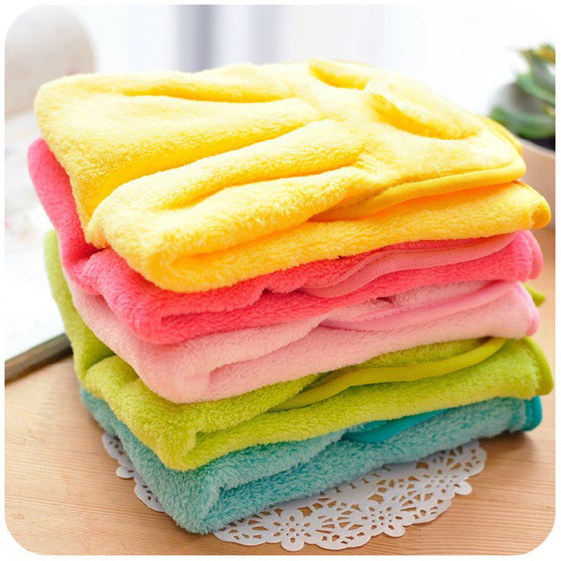 Lovely Cartoon Children Hand Dry Towel For Kids Kitchen Bathroom Kid Soft Plush Fabric Hang Towel For Children Towels