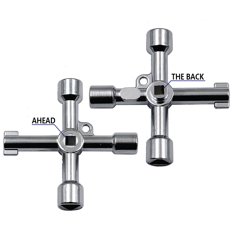 Multifunction 4 Ways Universal Triangle Wrench Key Plumber Keys Triangle For Gas Electric Meter Cabinets Bleed Radiators Secondary image