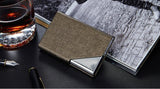 Business ID Credit Card Holder For Women Men Fashion Brand Metal Aluminum Card Wallet Case PU Leather Tarjetero Porte Carte