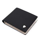 Men Wallets Fashion Solid Color Cross Pattern Open Multi Card Position Wallet Men Leather Purse Men Carteira Billetera Hombre