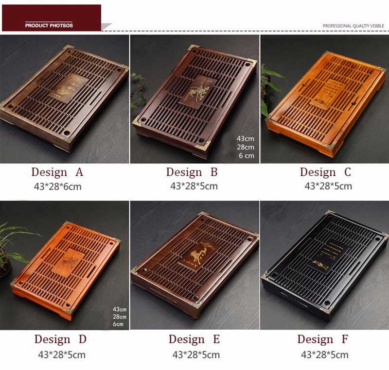 Tea Tray High Quality 43cm*28cm*6cm Chinese Solid Tea Tray, Household Tea Board,Chahai /Tea table Secondary image