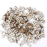 200Pcs/lot Mixed A-Z Alphabet Wood Letter Wooden Number Sticker Hand Craft 3D Scrapbooking Decorative Wood Figurines Miniatures