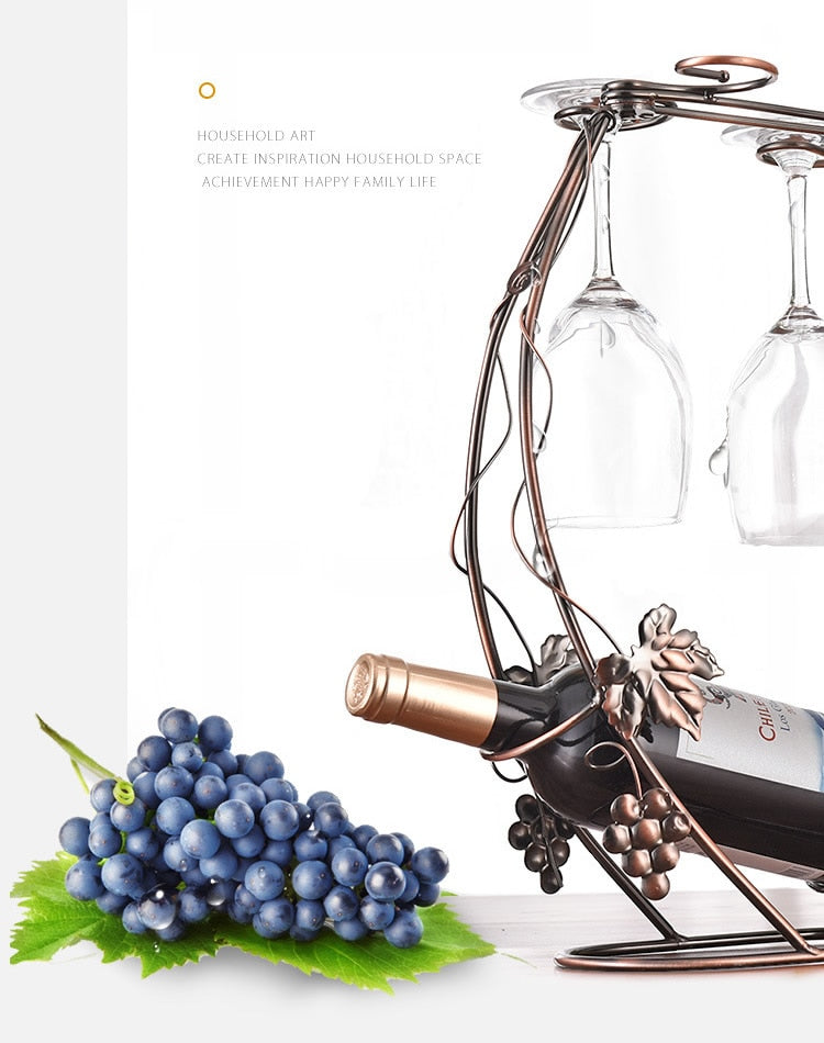 Creative Hanging Wine Glass Holder Wine Rack Metal Bracket Display Stand Bar Wine Rack Bracket Decorations Wine Glass Organizer Secondary image