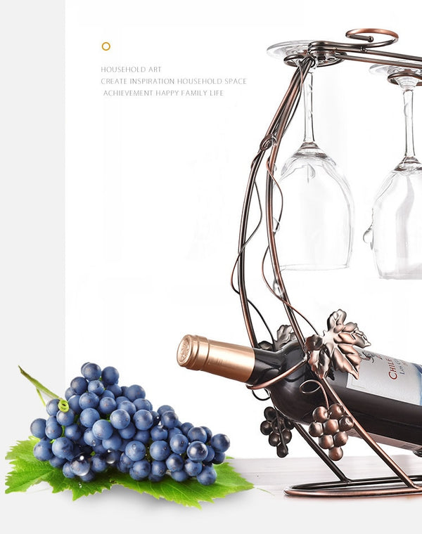 Creative Hanging Wine Glass Holder Wine Rack Metal Bracket Display Stand Bar Wine Rack Bracket Decorations Wine Glass Organizer