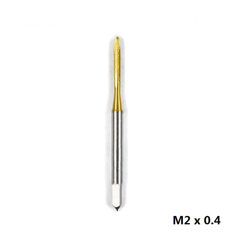 1pc M2/M2.5/M3/M3.5/M4/M5/M6 Titanium Coated Hand Tap HSS Metric Straight Flute Thread Screw Tap
