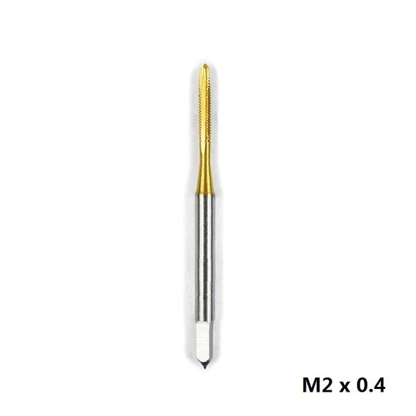1pc M2/M2.5/M3/M3.5/M4/M5/M6 Titanium Coated Hand Tap HSS Metric Straight Flute Thread Screw Tap