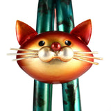 Tooarts Cat Figurines Iron Figurine Metal Design Spring Little Cat Modern tyle Art Home Decoration Craft Gift For Home
