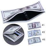Men Women Bifold Three Options PU Wallet ID Credit Card Storage Holder Purses Fashion Money Clips Dollar Organizer Carteras