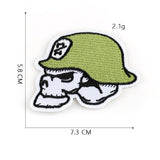 16 Pcs Mixed Iron On and Sew-On Patches For Clothing Embroidery Patch Skull Fabric Badge Stickers For Clothes Jeans Decoration