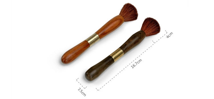 Natural Wood Tea Sets Brush Kungfu Teapot Tea Tray Cleaning Tools Stainless Puerh Tea Knife Needle Accessories Two-In-One