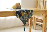 BZ393 Japanese elegant linen table runner wind retro coffee table restaurant decoration flag