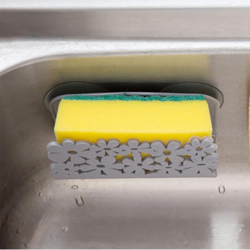 Kitchen Bathroom Drying Rack Toilet Sink Suction Sponges Holder Rack Suction Cup Dish Cloths Holder Scrubbers Soap Storage