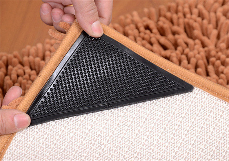 Rug Carpet 4 pcs/set Mat Grippers Non Slip Anti-skid Reusable Washable Grip For Home Bath Living Room carpet Accessory