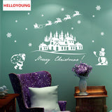 Creative personality Christmas snowman Wall Stickers Home Decorative Waterproof Wallpapers