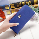 women long clutch Wallets female Fashion PU Leather Bowknot coin bag phone purses Famous designer lady cards holder wallet