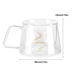 Double-Wall Insulated Glass Coffee Cup Glass Cup Office Garden Cafe Home Heat Resistant Mug Glassware Coffee Tea Milk Cafe Cup