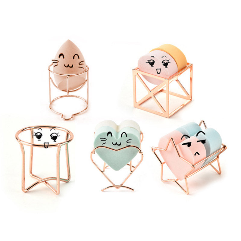 High Quality Makeup Puff Rack Drying Hanger Beauty Makeup Powder Puff Blender Storage Rack Sponge Drying Stand Holder