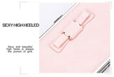 New bow lunch box bag litchi pattern wallet the long section of the phone package Money bags women's wallet wallet-fem