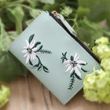 NEW women wallet small Embroidery Zipper Short Wallet Female Coin Purse Card Holders Handbag carteira feminina