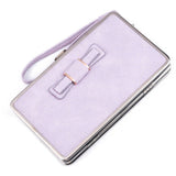 New bow lunch box bag litchi pattern wallet the long section of the phone package Money bags women's wallet wallet-fem