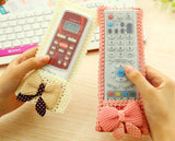 Bowknot 3Size TV Remote Control Case Air condition Control Cover Textile Protective Bag TV Air Condition Protector